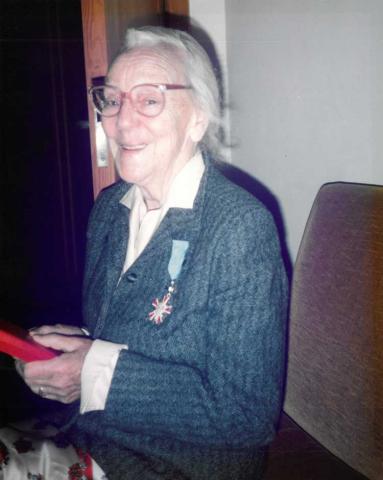 Helena Mennie Shire with Silver Cross